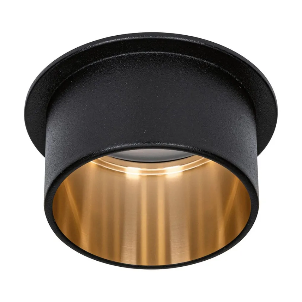 Paulmann Loftlamper|Indbygningsspots > Gil LED indbygget sort mat/guld
