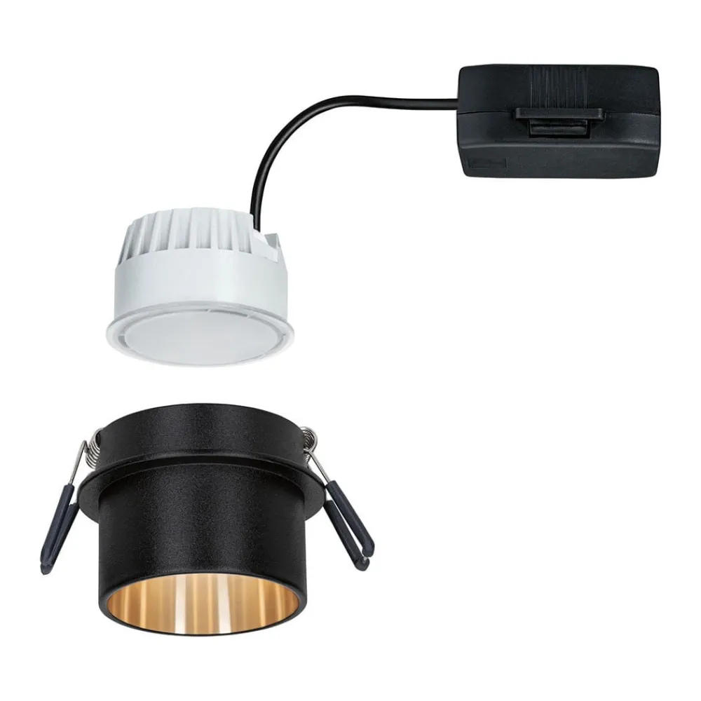 Paulmann Loftlamper|Indbygningsspots > Gil LED indbygget sort mat/guld