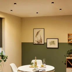 Loftlamper|Indbygningsspots ^ Paulmann Gil LED-indbygning, mat sort/guld, 3 stk