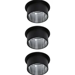 Paulmann Indbygningsspots|Spotlights > Gil LED-indbygning, mat sort/jer, 3 stk