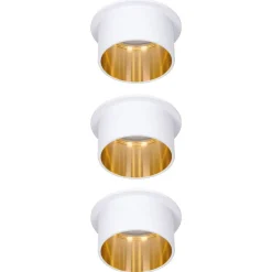 Paulmann Indbygningsspots|Spotlights > Gil LED-indbygning mat hvid/guld, 3 stk