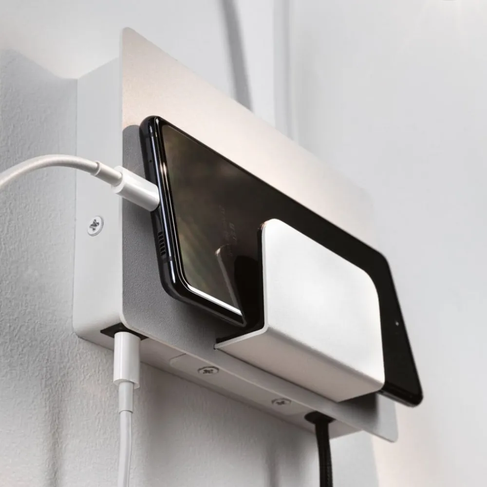Væglamper|Væglamper ^ Paulmann Halina USB LED-væglampe, fleksibel arm hvid
