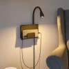 Væglamper ^ Paulmann Halina USB LED-væglampe, fleksibel arm sort
