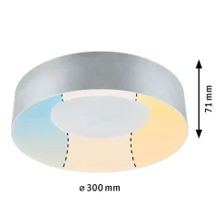 Paulmann Arbejdsrum/Kontor|Loftlamper > HomeSpa Casca LED-loftslampe, hvid/aluminium, IP44