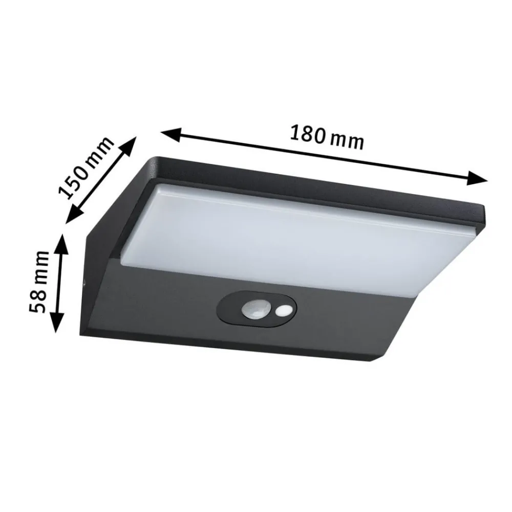 Væglampe Med Sensor|Væglamper ^ Paulmann House LED-væglampe, sensor dybde 15 cm