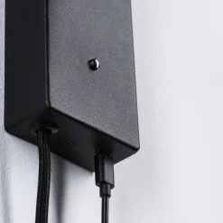 Paulmann Væglamper|Spotlights > Hulda USB LED-vægspot, dæmpbar, sort, afbryder