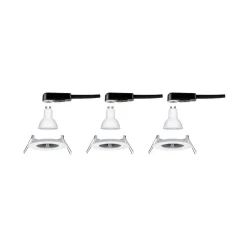 Paulmann Loftlamper > indbygningslampe Nova, hvid Ø 8 cm GU10-LED IP44 3-pak