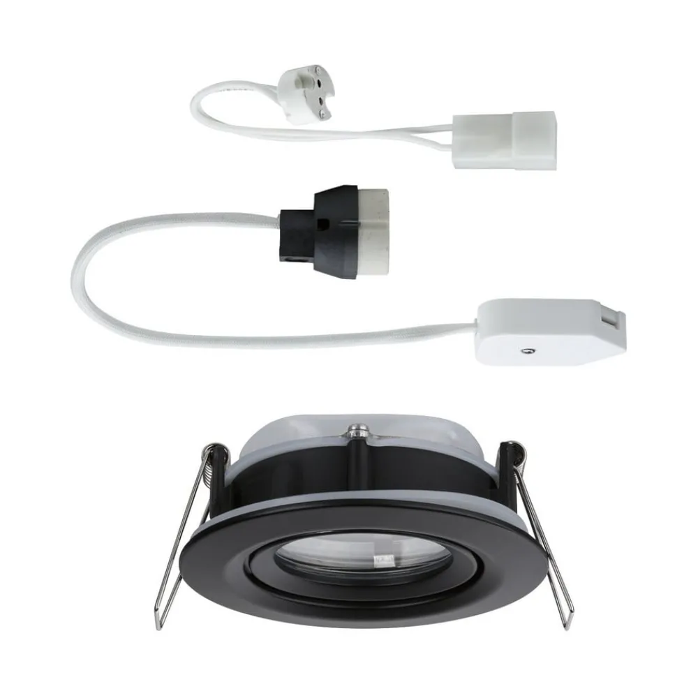 Paulmann Loftlamper|Indbygningsspots > indbygningslampe Nova Plus sort Ø 9 cm GU5.3/GU10 IP65