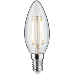 Dæmpbar Led-Pære ^ Paulmann kertepære E14 2W 3.000K klar DC 24V