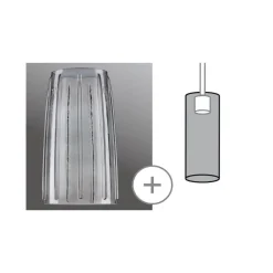 Paulmann Skinnesystem > lampeskærm Drio, røggrå, Ø 15,2 cm, glas