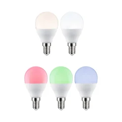 Dæmpbar Led-Pære|Smarte Lyskilder ^ Paulmann LED-dråbe E14 5W 470lm ZigBee RGBW 3 stk