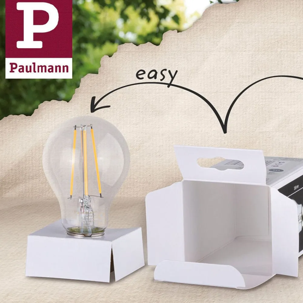 Dæmpbar Led-Pære|Filament Pære ^ Paulmann LED-dråbepære E14 5W, dim to warm