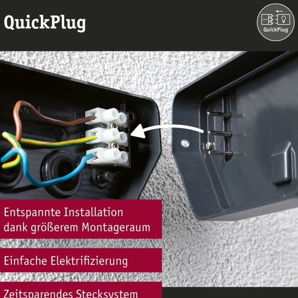 Paulmann Gadebelysning > LED-gadelampe Cuff, aluminium, sensor, antracit