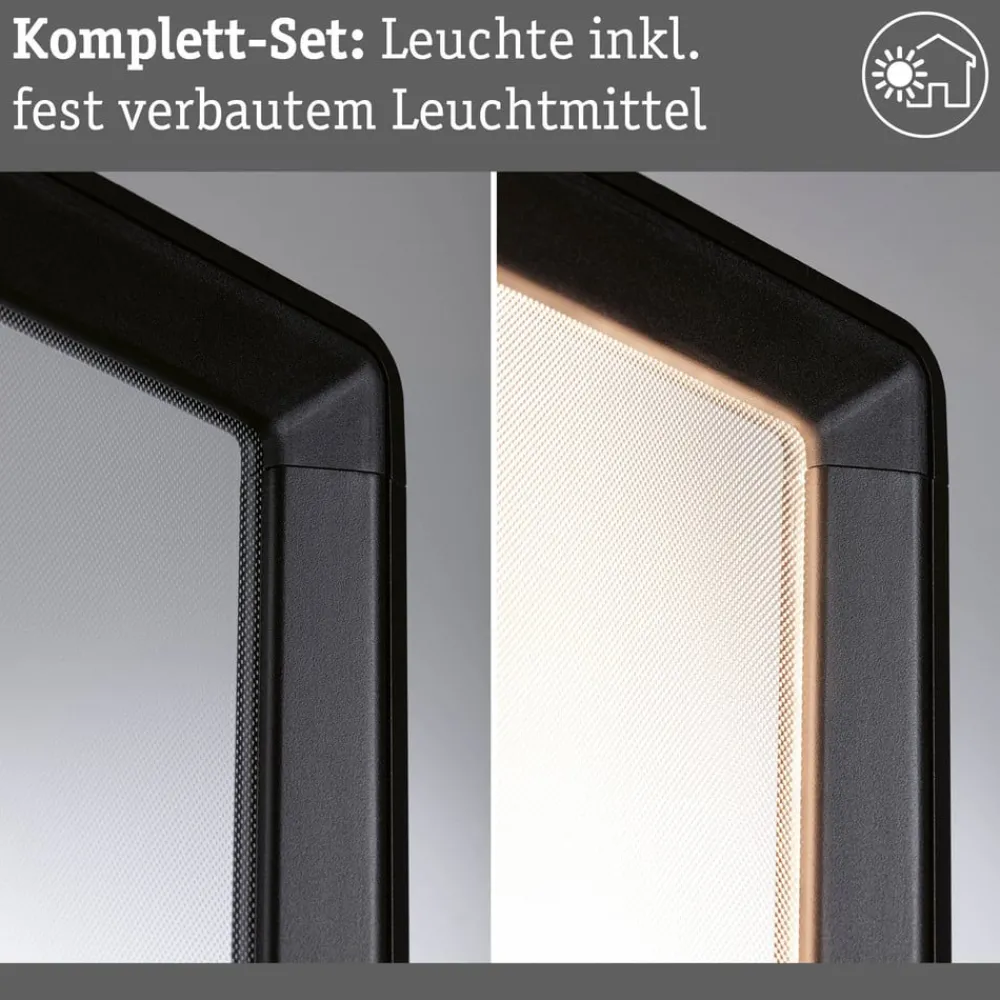 Gadebelysning ^ Paulmann LED-gadelampe Reana, antracit, 83 cm metal IP44