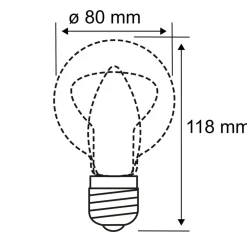 Paulmann Led Pærer > LED-globe G80 E27 7,5 W 827 opal, dæmpes