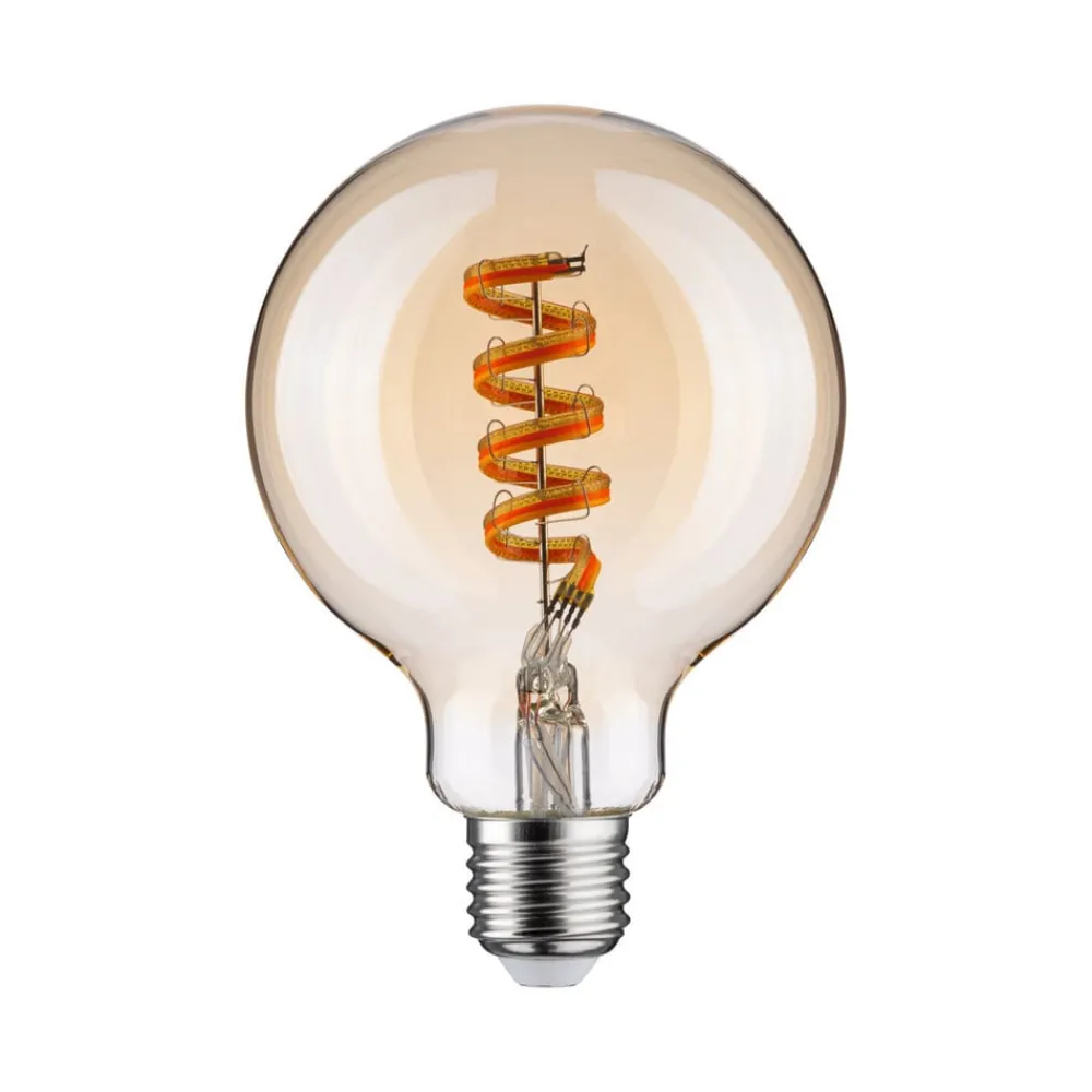 Paulmann Dæmpbar Led-Pære|Filament Pære > LED-globe G95 ZigBee E27 6,3W guld RGBW