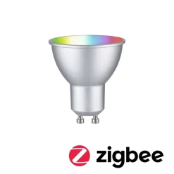 Paulmann Dæmpbar Led-Pære|Smarte Lyskilder > LED GU10 4,8W 350lm ZigBee RGBW krom