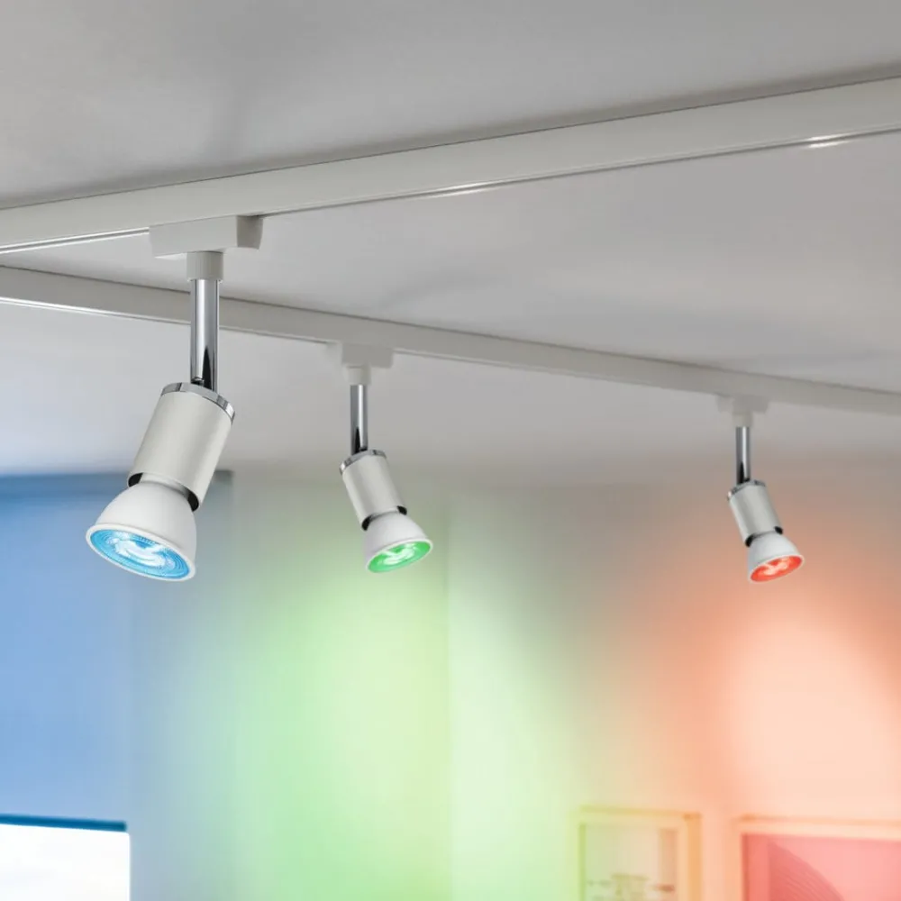 Dæmpbar Led-Pære|Smarte Lyskilder ^ Paulmann LED GU10 4,8W 350lm ZigBee RGBW hvid
