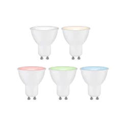 Dæmpbar Led-Pære|Smarte Lyskilder ^ Paulmann LED GU10 4,8W 350lm ZigBee RGBW hvid