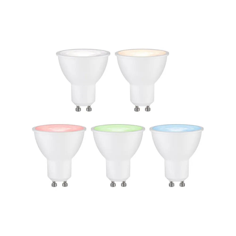 Dæmpbar Led-Pære|Smarte Lyskilder ^ Paulmann LED GU10 4,8W 350lm ZigBee RGBW hvid