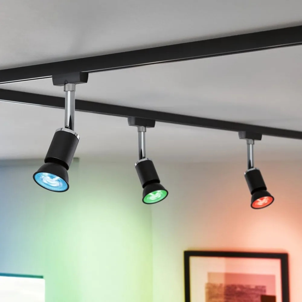 Dæmpbar Led-Pære|Smarte Lyskilder ^ Paulmann LED GU10 4,8W 350lm ZigBee sort 3 stk