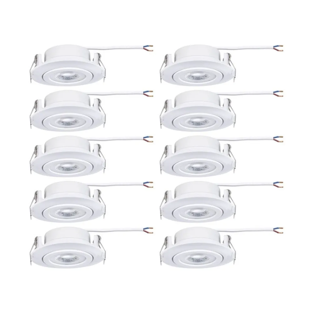 Paulmann Indbygningsspots > LED-indbygningslampe hvid Ø 8 cm 4,8 W 3-trins dæmpbar 10-pak