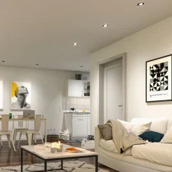 Indbygningsspots ^ Paulmann LED-indbygningslampe Cole Coin hvid Ø9cm IP44 dæmpbar 3x-sæt
