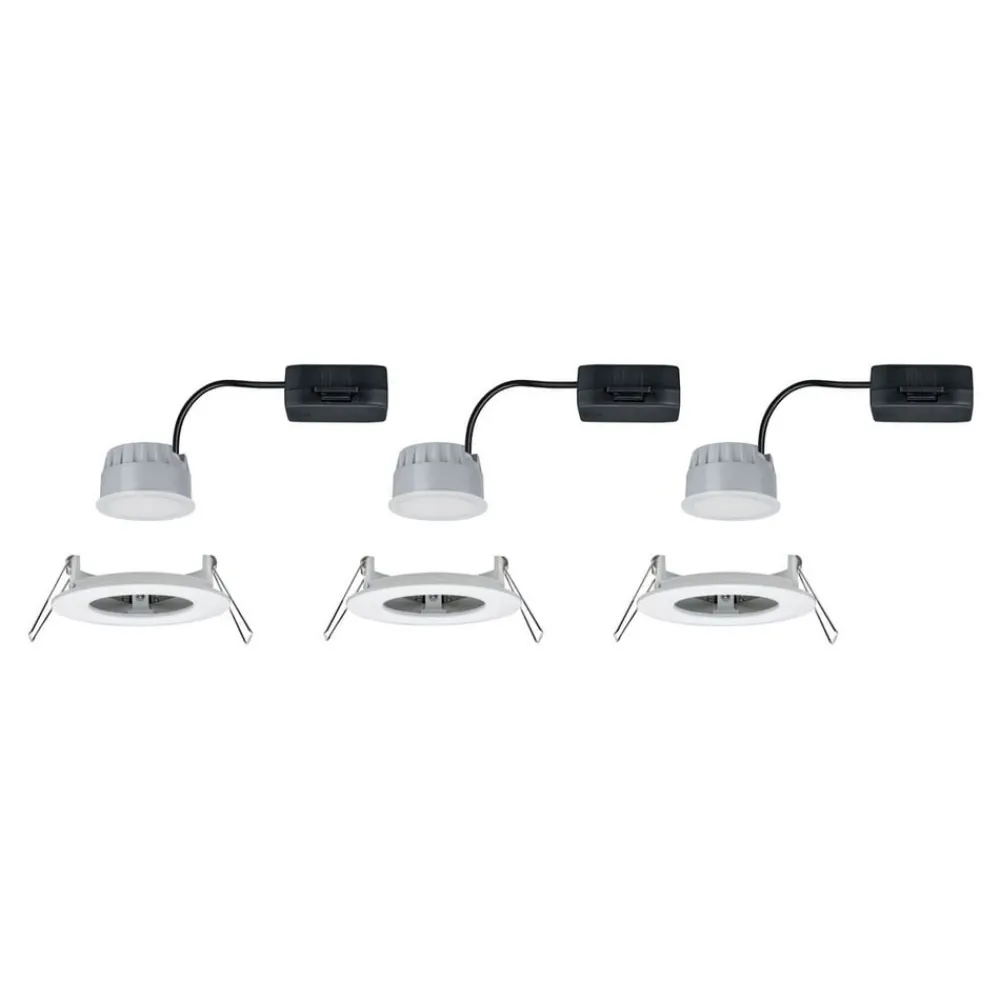 Paulmann Loftlamper|Indbygningsspots > LED indbygningsspot Nova Coin 3 hvid rund dæmpbar