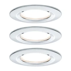 Paulmann Loftlamper|Indbygningsspots > LED indbygningsspot Nova Coin 3 krom rund dæmpbar