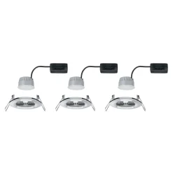 Paulmann Loftlamper|Indbygningsspots > LED indbygningsspot Nova Coin 3 krom rund dæmpbar