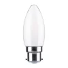 Dæmpbar Led-Pære ^ Paulmann LED-kerte B22d 4,7W 2.700 K opal, dæmpes