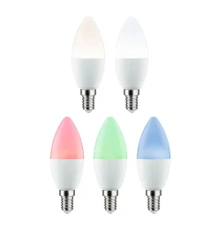Paulmann Dæmpbar Led-Pære|Smarte Lyskilder > LED-kerte E14 5W 470lm ZigBee RGBW