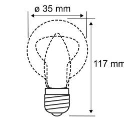 Paulmann Filament Pære > LED-kertepære E14 5W, dim to warm