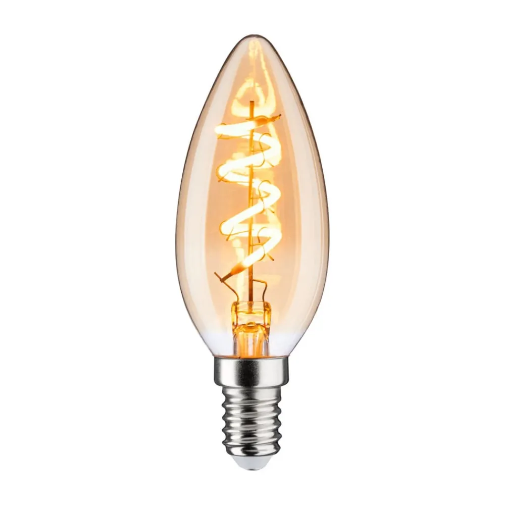 Dæmpbar Led-Pære ^ Paulmann LED-kertepære E14 4W 1.800 K guld