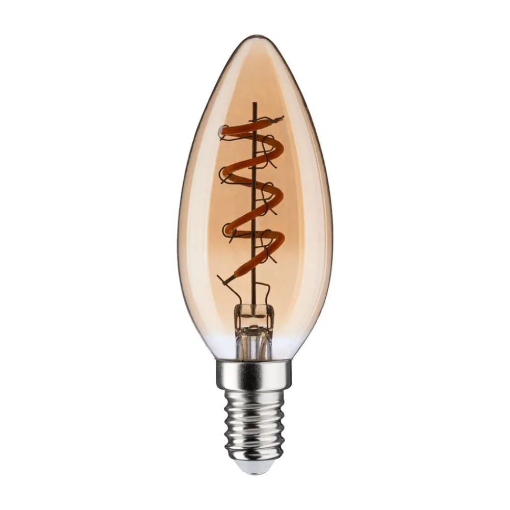 Dæmpbar Led-Pære ^ Paulmann LED-kertepære E14 4W 1.800 K guld