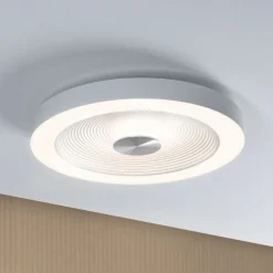 Loftlamper ^ Paulmann LED-loftlampe Volea, hvid/sølv Ø 40 cm IP44 dæmpbar