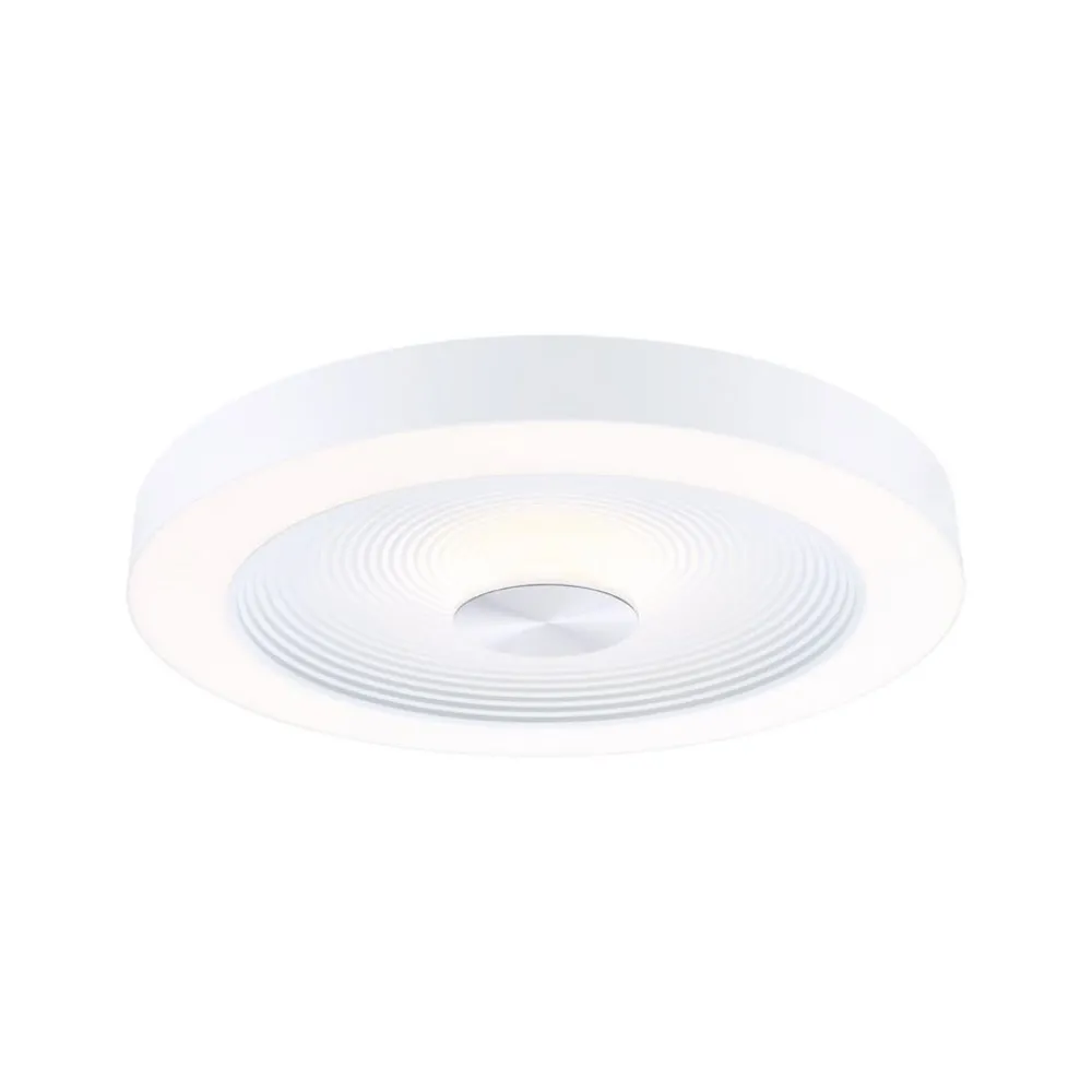Loftlamper ^ Paulmann LED-loftlampe Volea, hvid/sølv Ø 40 cm IP44 dæmpbar