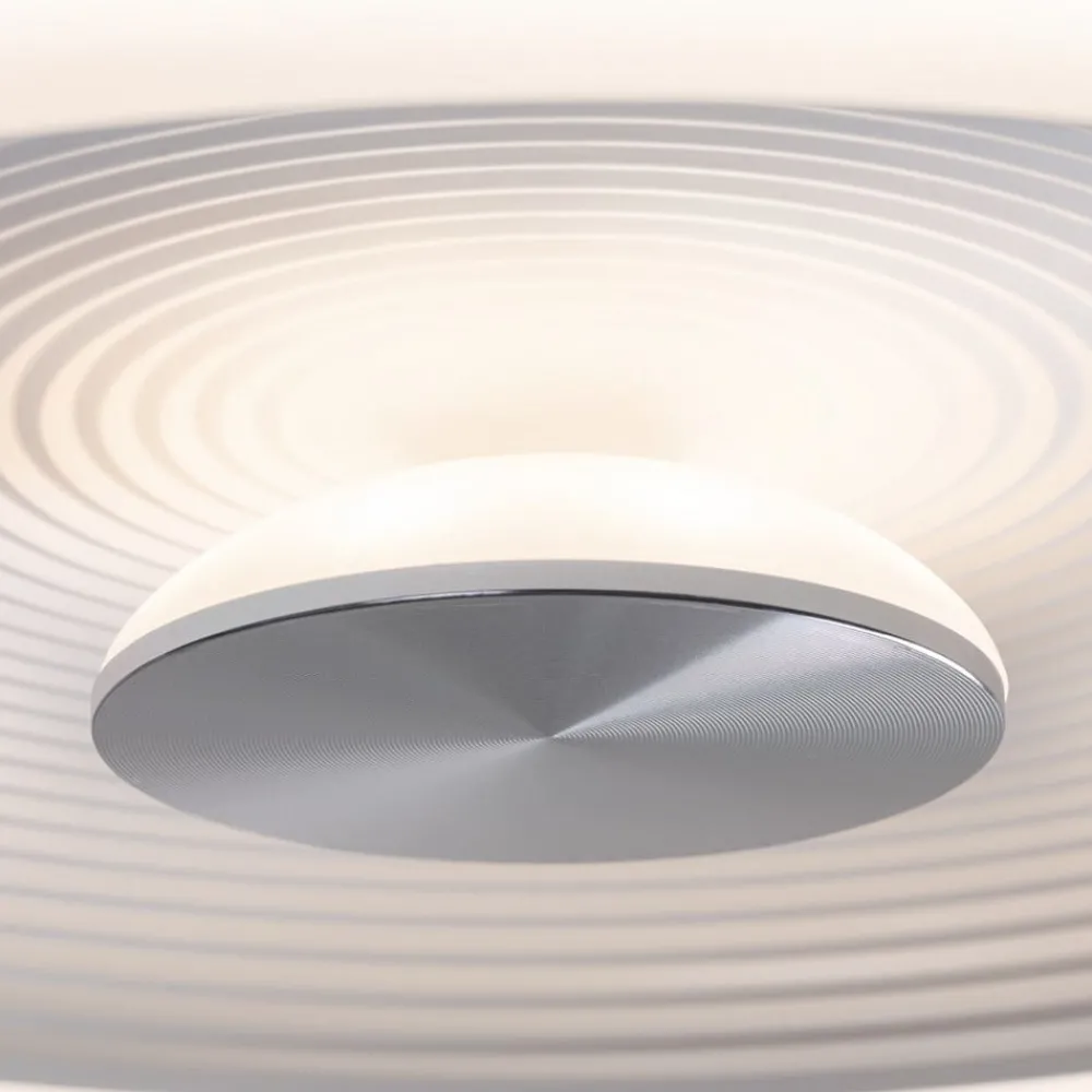 Loftlamper ^ Paulmann LED-loftlampe Volea, hvid/sølv Ø 40 cm IP44 dæmpbar