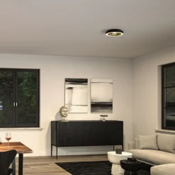 Paulmann Loftlamper > LED-loftlampe Volea sort/guld Ø 32 cm IP44 dæmpbar
