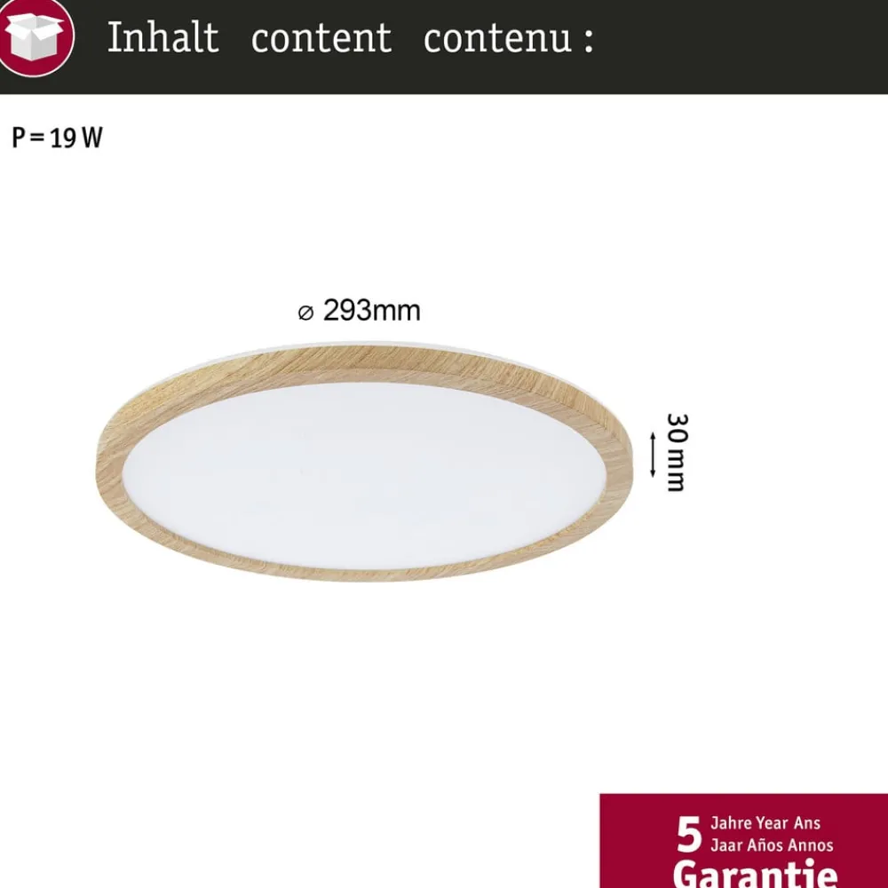 Paulmann Loftlamper|Loftlamper > LED-loftslampe Atria Shine Ø29cm eg IP44 3.000K