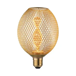 Paulmann Led Pærer > LED Metallic Glow Globe Helix E27 messing