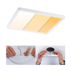 Paulmann Loftlamper|Indbygningsspots > LED-panel Areo dimtowarm kantet hvid 23cm