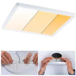 Paulmann Loftlamper|Indbygningsspots > LED-panel Areo dimtowarm kantet hvid 23cm