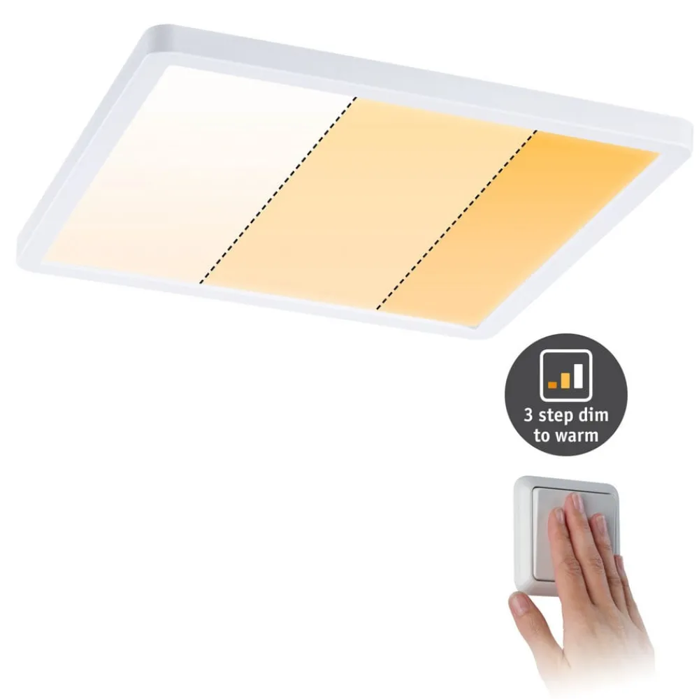 Paulmann Loftlamper|Indbygningsspots > LED-panel Areo dimtowarm kantet hvid 23cm