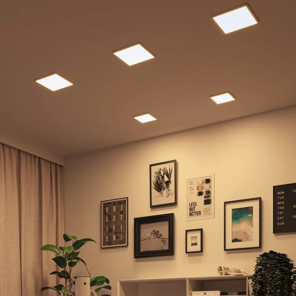 Paulmann Loftlamper|Indbygningsspots > LED-panel Areo dimtowarm kantet hvid 23cm