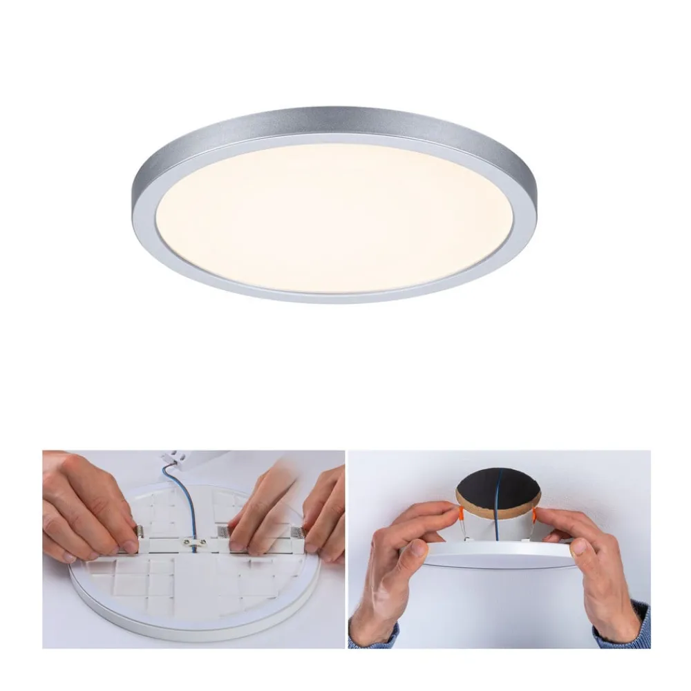 Paulmann Loftlamper|Indbygningsspots > LED-panel Areo 3.000 K rund krom 17,5cm