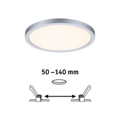 Paulmann Loftlamper|Indbygningsspots > LED-panel Areo 3.000 K rund krom 17,5cm