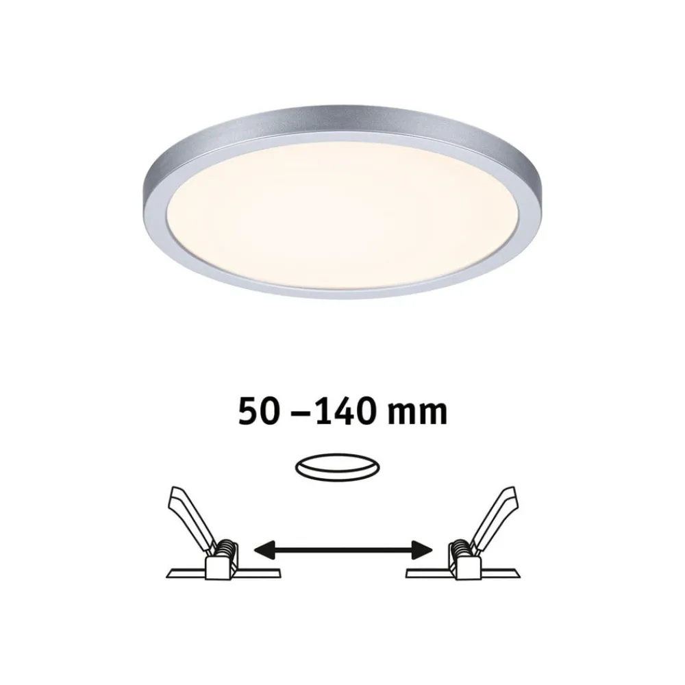 Paulmann Loftlamper|Indbygningsspots > LED-panel Areo 3.000 K rund krom 17,5cm