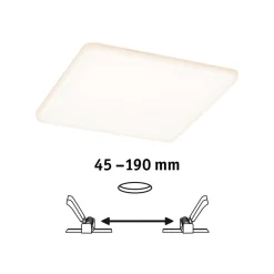 Paulmann Loftlamper|Indbygningsspots > LED-panel Veluna 3.000K kantet, 18,5cm