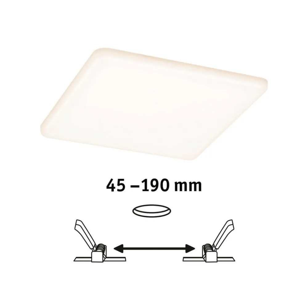 Paulmann Loftlamper|Indbygningsspots > LED-panel Veluna 3.000K kantet, 18,5cm